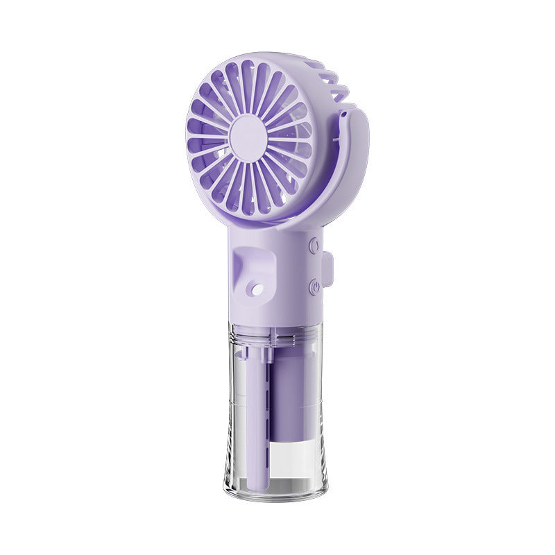 Portable Handheld Mist Fan – 4-Speed Rechargeable Spray Fan for Outdoor Cooling