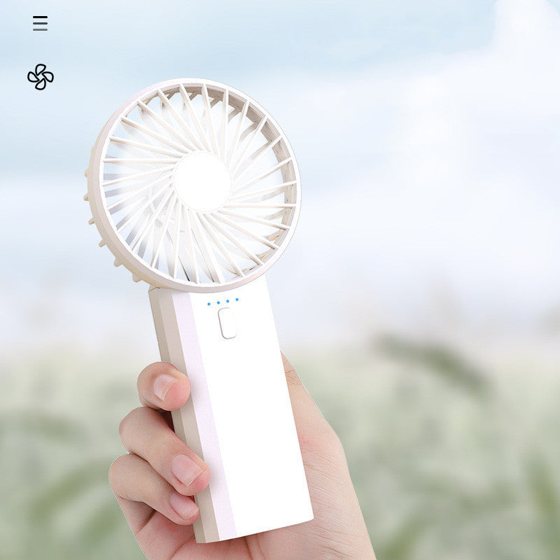 Multi-Function Portable USB Fan – Handheld Cooling Fan with Power Bank & Dual Blades