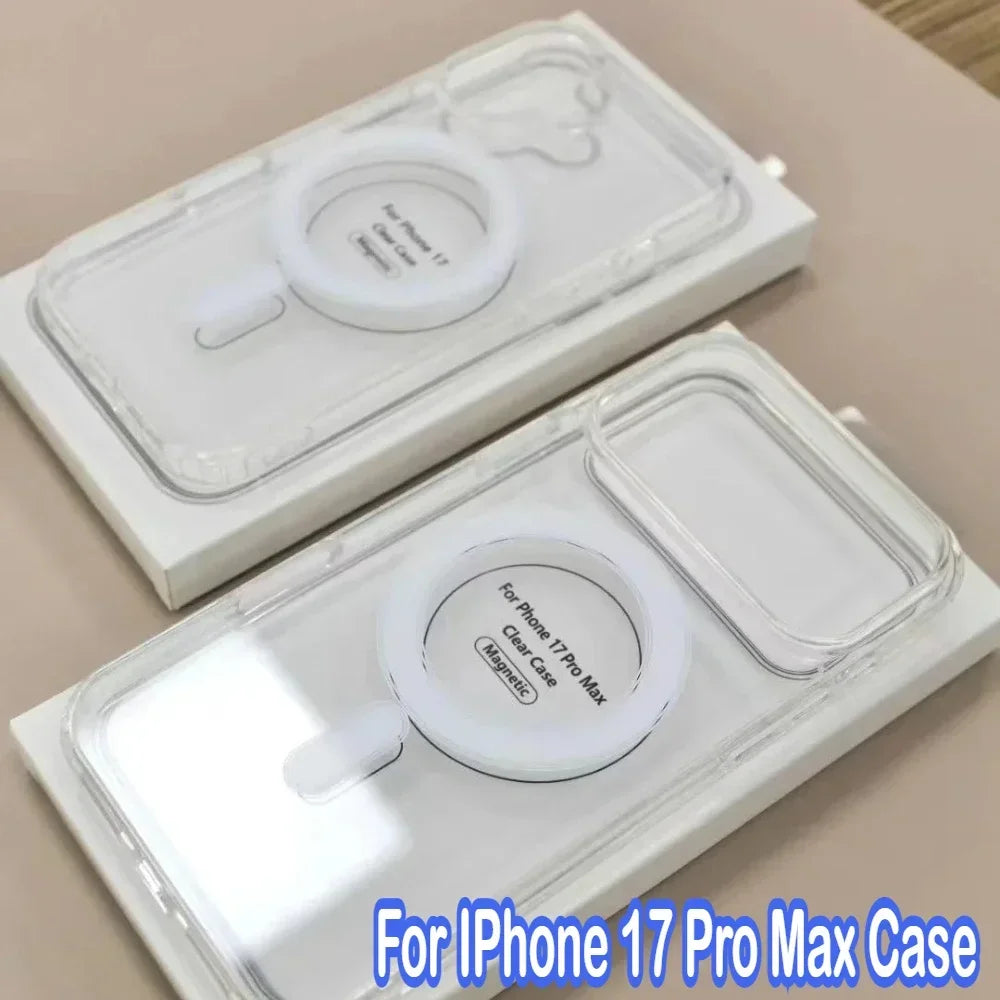 NEW HD Clear MagSafe Protect Case for IPhone 17 Air Shockproof Wireless Charging Cover with Box