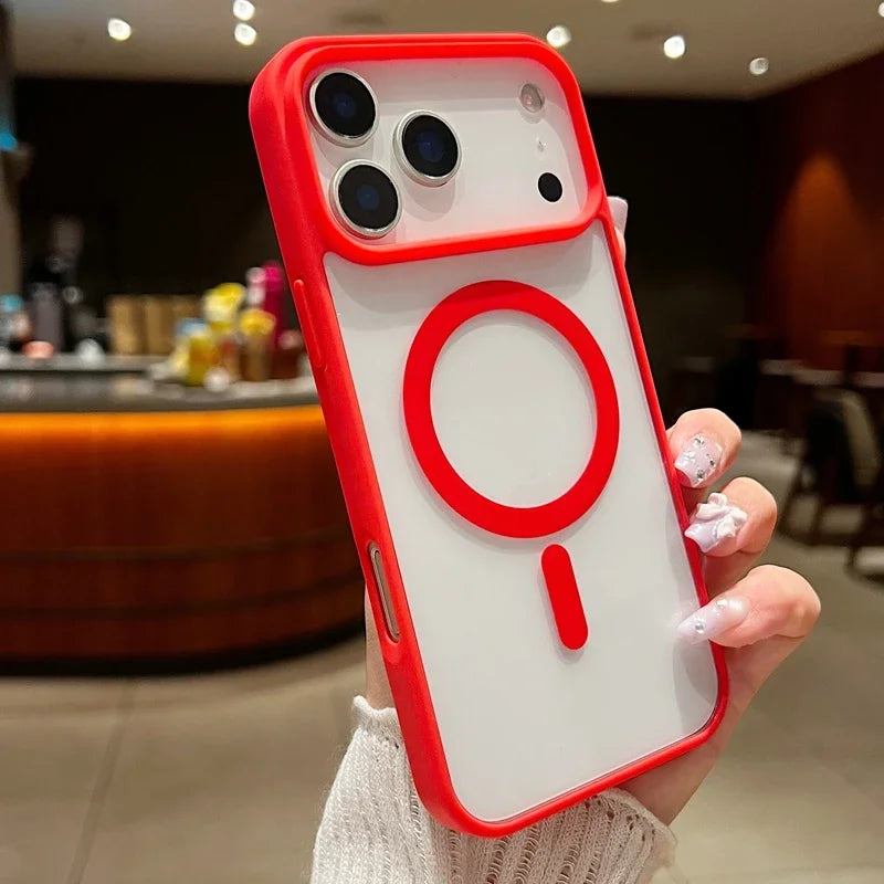 New 17 pro max Clear Magnetic Phone Case for iPhone 17 Air 17 pro max Magsafe Candy Color Transparent Protector Back Cover