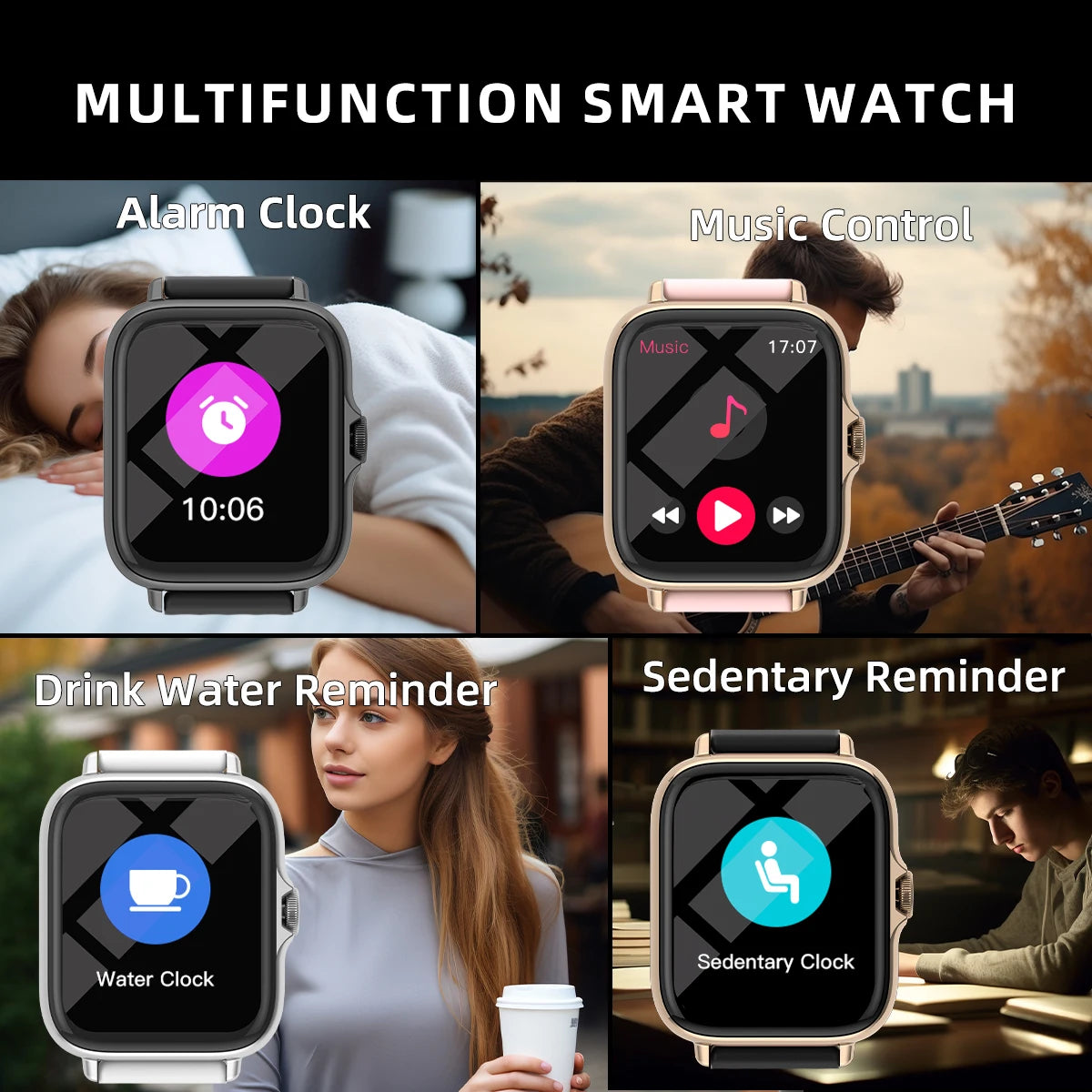1.83" Smartwatch with Call, Sleep, and Step Tracker