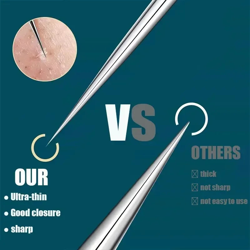 11-Piece Blackhead & Acne Removal Tool Set – Precision Tweezers & Extractors