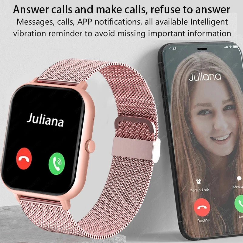 Bluetooth Smartwatch with Call Function – Heart Rate, Blood Oxygen, AI Assistant