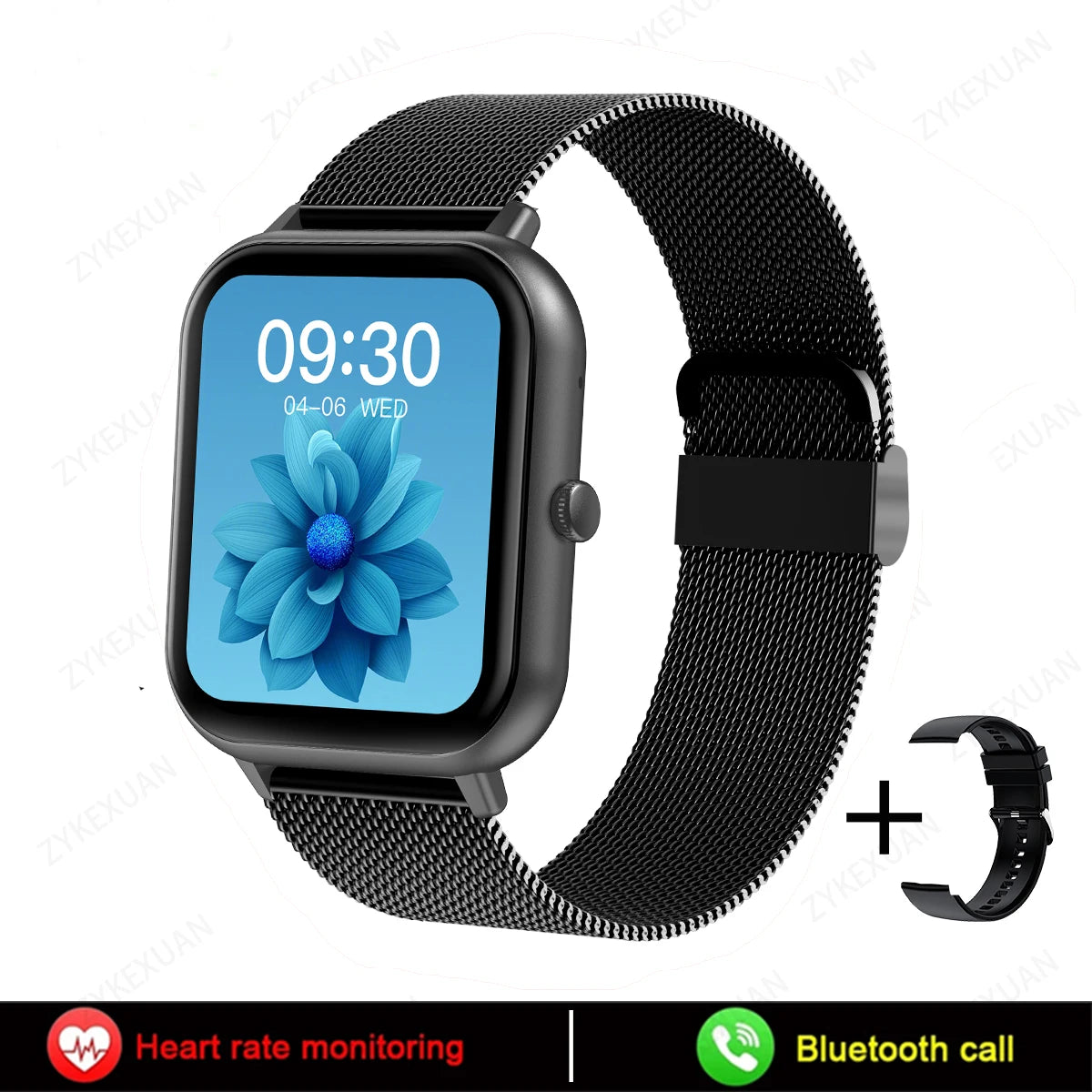 Bluetooth Smartwatch with Call Function – Heart Rate, Blood Oxygen, AI Assistant