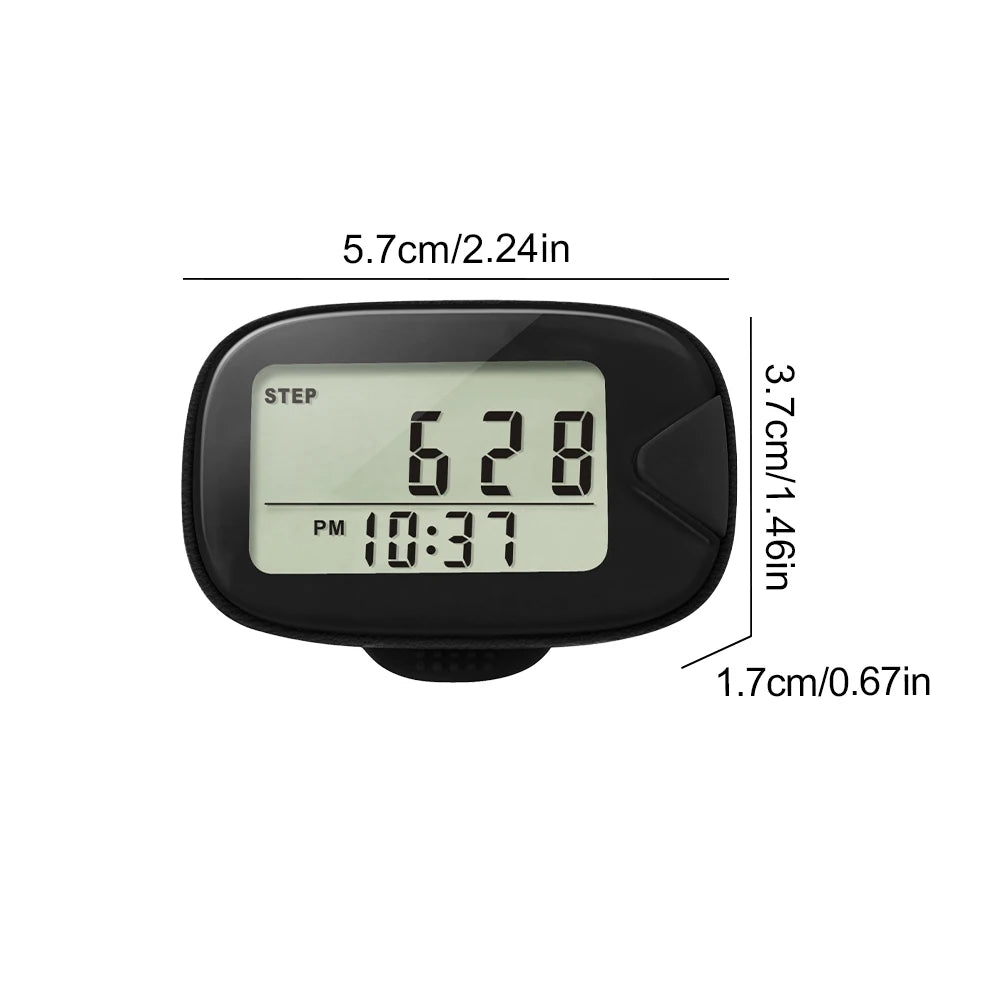 Step Counter & Calorie Tracker Walking Pedometer with LCD Display