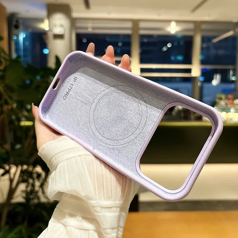 Luxury Liquid Silicon 17pro Magnetic Phone Case For iPhone 17AIR 17 Pro Max Magsafe Soft Protector Cover