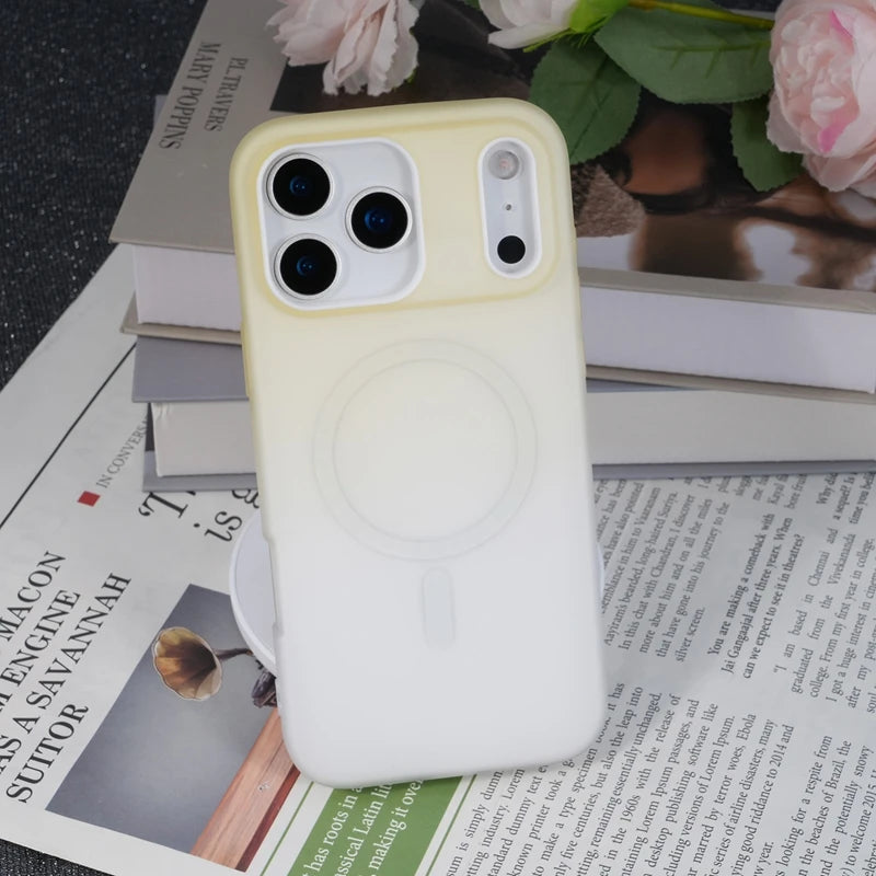 Color Gradient 2 in 1 Candy Magnetic Phone Case for iPhone 17air 17 Pro Max Magsafe Protector Matte Cover