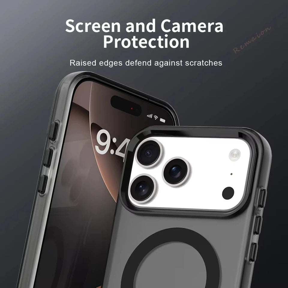 New Magnetic Phone Case for iPhone 17 Pro Max Air Magsafe Clear Candy Matte Protector Shockproof Cover