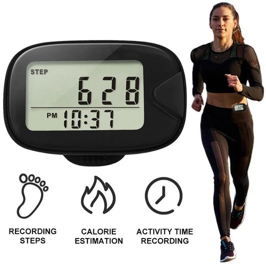 Step Counter & Calorie Tracker Walking Pedometer with LCD Display