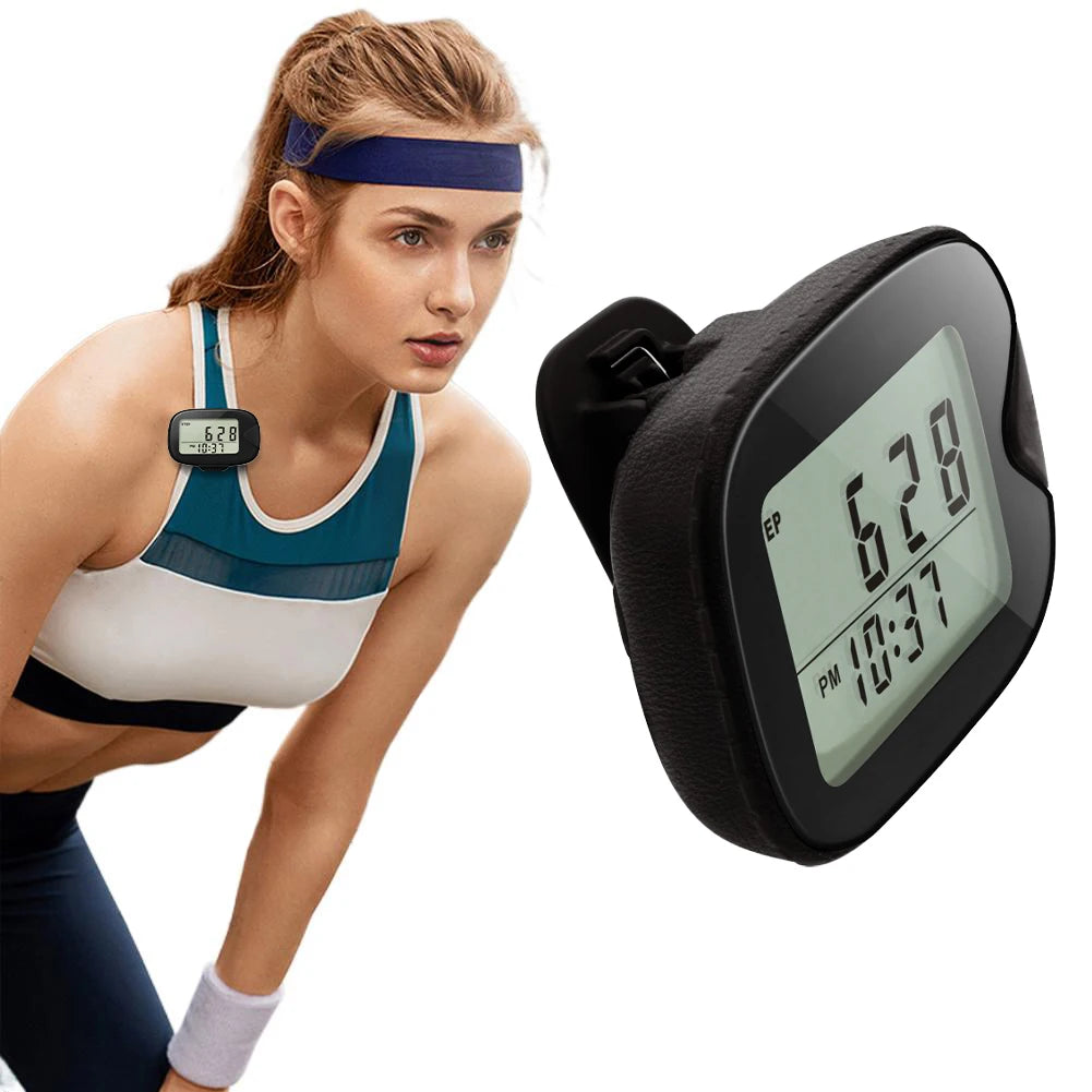 Step Counter & Calorie Tracker Walking Pedometer with LCD Display