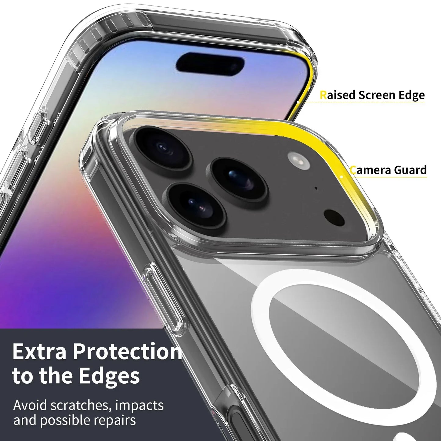 Original Clear Acrylic Magnetic Phone Case for iPhone 17 Air 17 Pro Max Shockproof Protector Cover