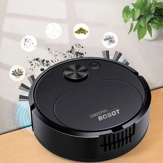 Smart 3-in-1 USB Robot Vacuum Cleaner – 1500Pa Sweep, Mop & Drag