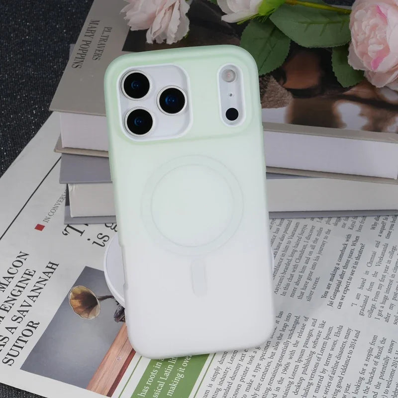 Color Gradient 2 in 1 Candy Magnetic Phone Case for iPhone 17air 17 Pro Max Magsafe Protector Matte Cover