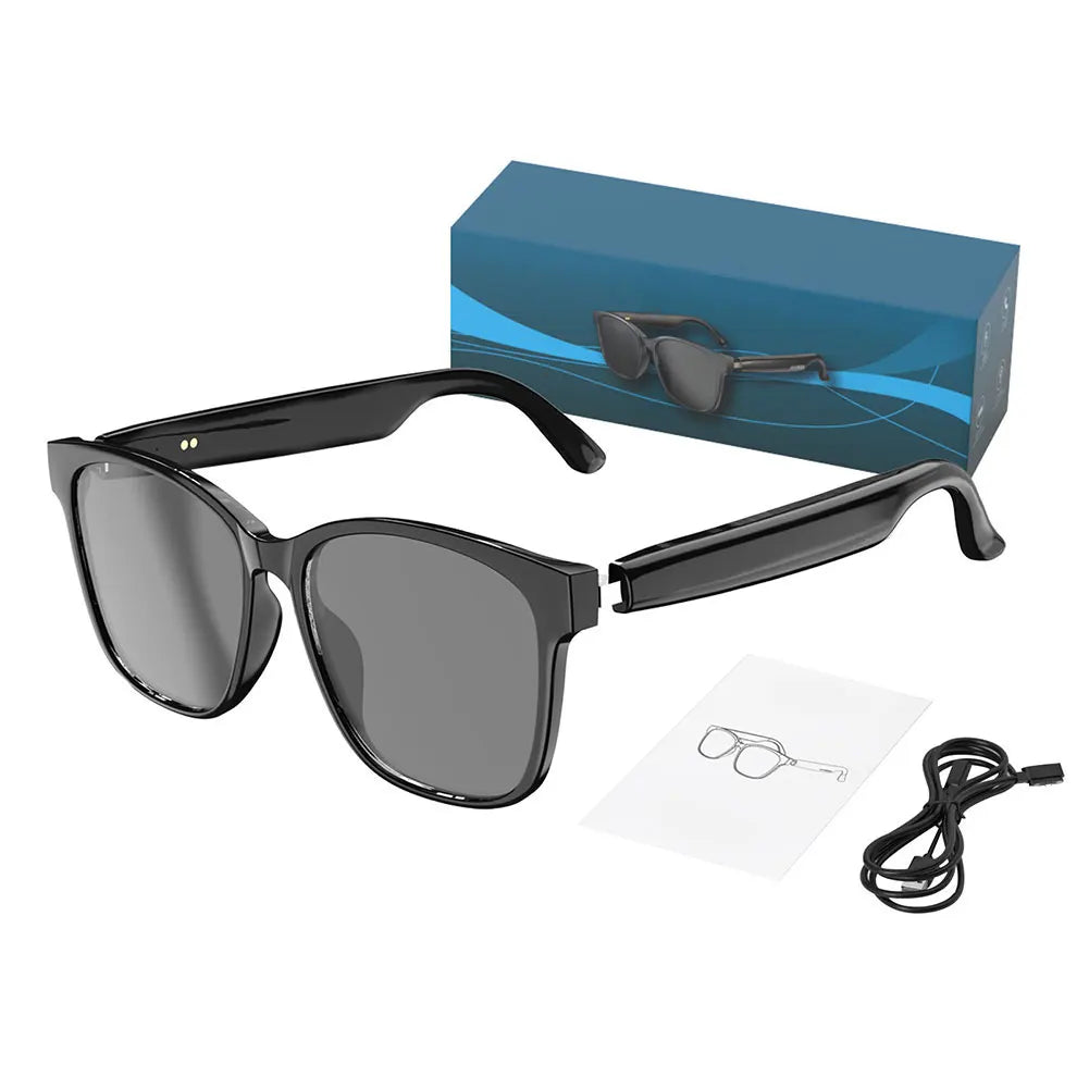 AI Smart Glasses with Bluetooth & Voice Translation – Music & Call Ready