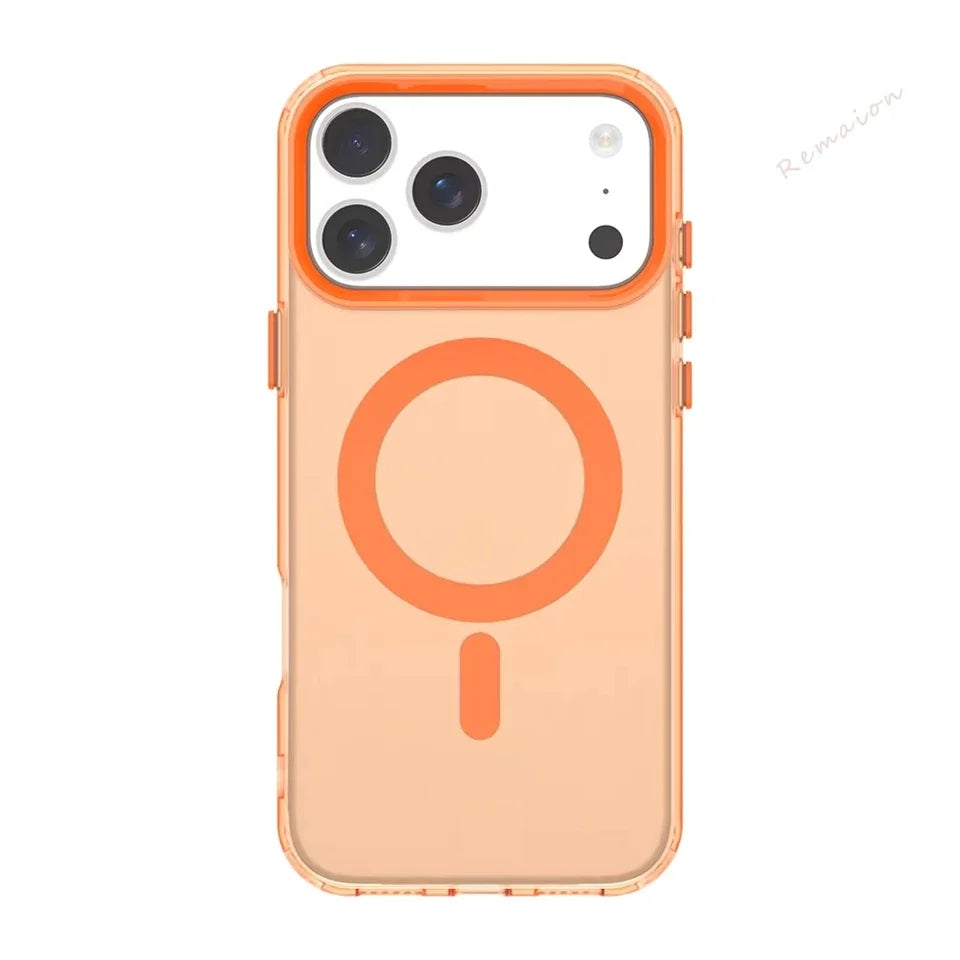 New Magnetic Phone Case for iPhone 17 Pro Max Air Magsafe Clear Candy Matte Protector Shockproof Cover