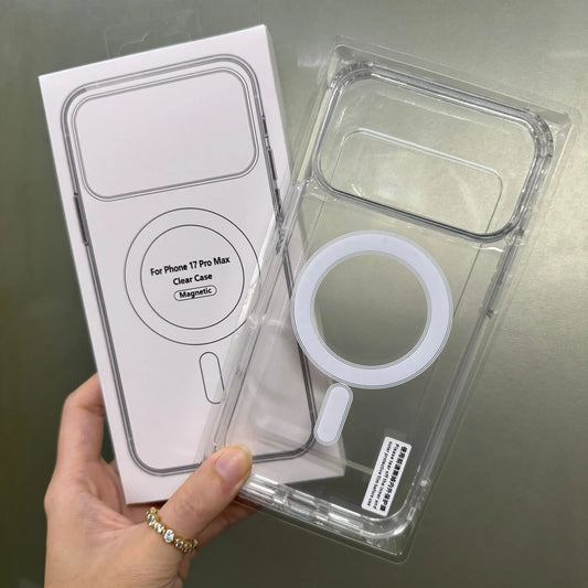NEW HD Clear MagSafe Protect Case for IPhone 17 Air Shockproof Wireless Charging Cover with Box