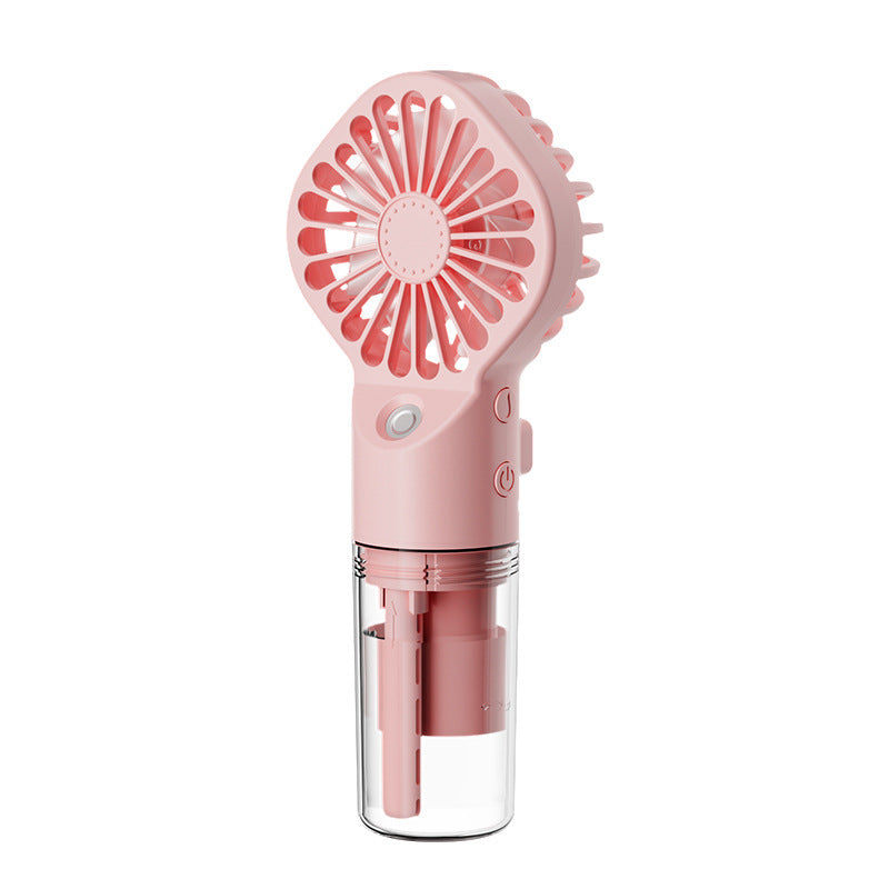 Portable Handheld Mist Fan – 4-Speed Rechargeable Spray Fan for Outdoor Cooling