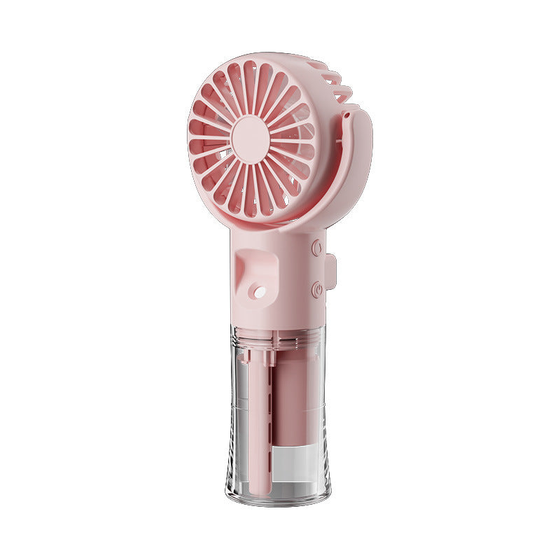 Portable Handheld Mist Fan – 4-Speed Rechargeable Spray Fan for Outdoor Cooling